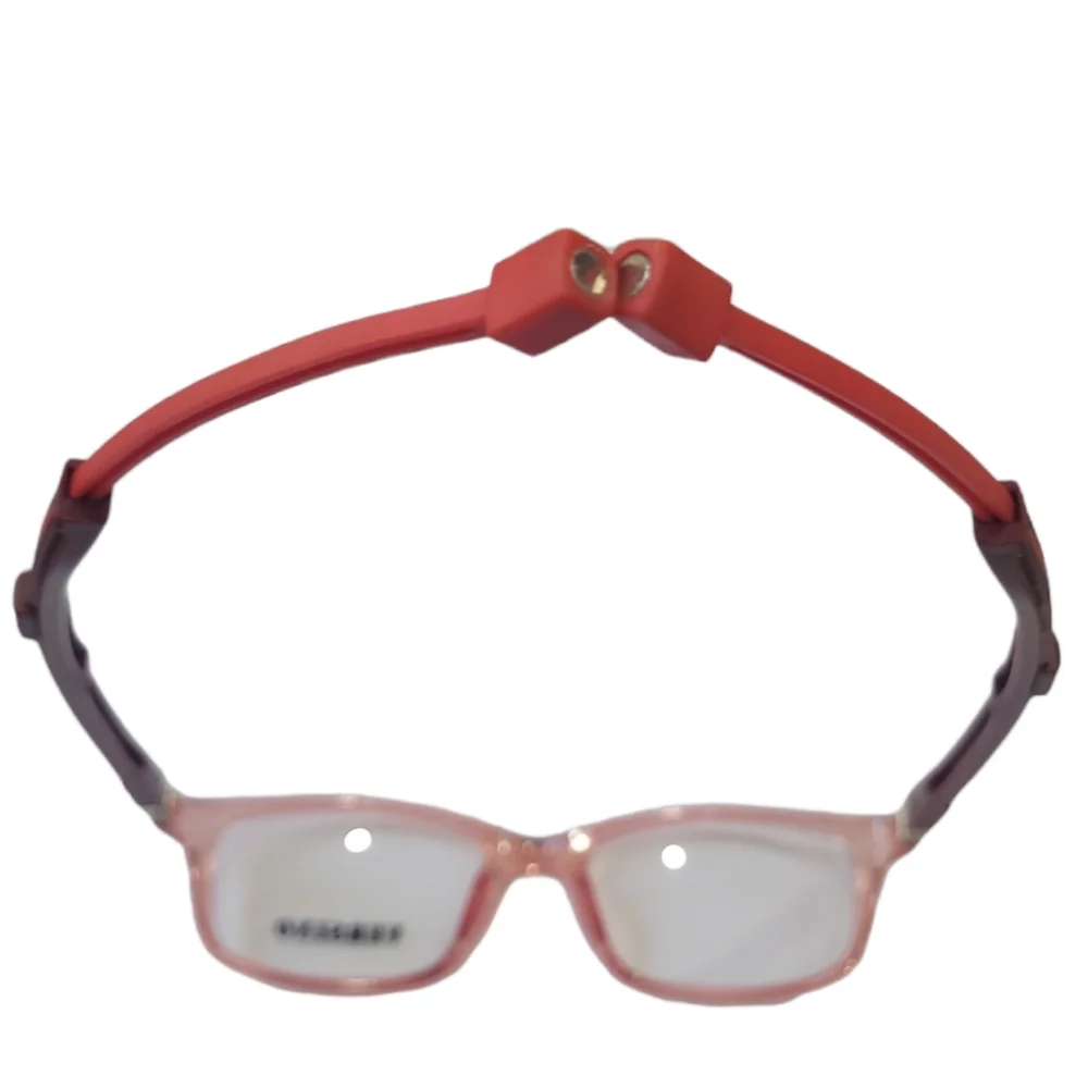 Kids Flexible Eyeglasses with magnetic Strap 180* red 👓